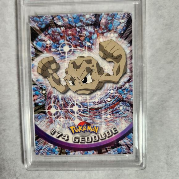 Pokemon #74 Geodude TV Animation Edition 1999 Topps Graded BDG NM 8 - Picture 3 of 6